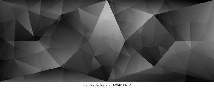 Abstrakter Kristallhintergrund mit Refraktion von Licht und Highlights in schwarzen Farben