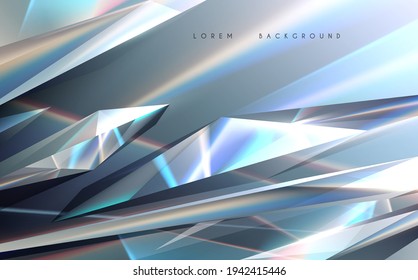 Abstract Crystal Background With Refraction Effect