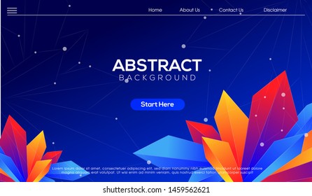 Abstract Crystal Background vector illustration concept. Can be used for landing page, template, ui, web, homepage, poster, banner, flyer, app, wallpaper.