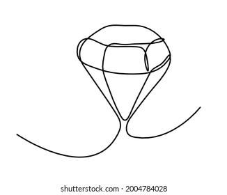 Resumen de cristal como líneas continuas dibujando sobre fondo blanco. Vector