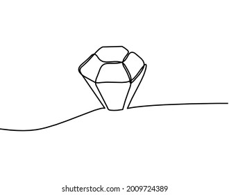 Resumen de cristal como líneas continuas dibujando sobre fondo blanco. Vector