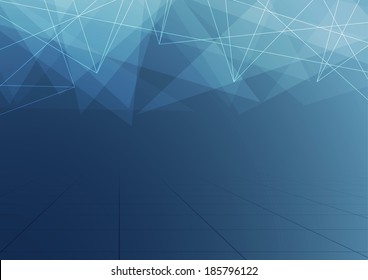 Abstract crystal dark blue structure futuristic vibrant modern background. Vector illustration