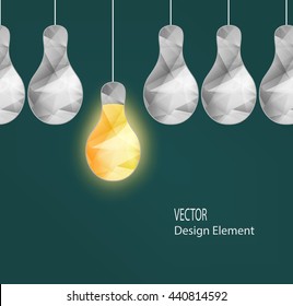 Abstract Crystal Electrical Bulbs Concept Idea 