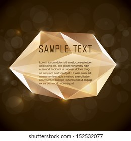 Abstract crystal frame for design