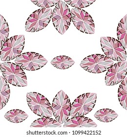 Abstract crystal gems seamless backgrounds. Mosaic background in jewerly style.Jewels seamless pattern.