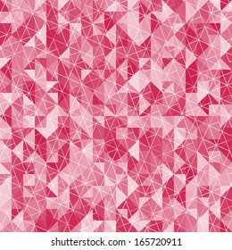 Abstract crystal red triangle background. Vector illustration for your abstract cute romantic design. Can be used for cover book, textile, web page background, surface texture. Polygonal texture.