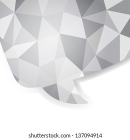 Abstract crystal speech bubble. EPS 10 vector