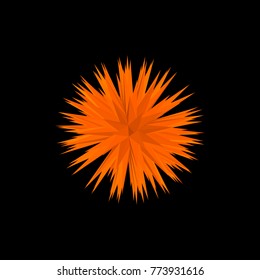Abstract crystal sphere.Isolated on black background. Vector illustration.