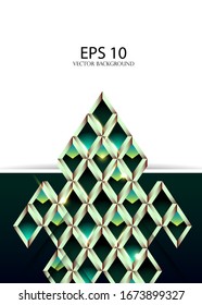 Abstract crystals, geometric background. Glamorous concept.