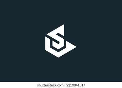 Abstract CS, SC, C, S Letters Logo Initial Based Monogram Icon Vector.
