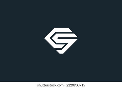 Abstract CS, SC, C, S Letters Logo Initial Based Monogram Icon Vector.