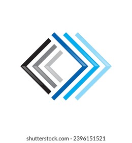 abstract cube 3D simple vector