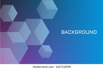 Abstract cube background. Dynamic shapes composition.