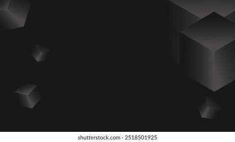 abstract cube background. grey background modern vector illustration