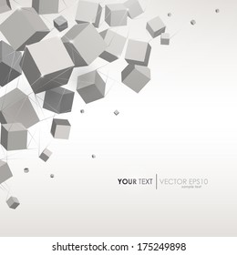 Abstract cube business technology design abstract vector background