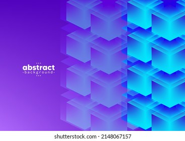 Abstract cube digital technology  design concept background   wallpaper  banner backdrop  vector eps
