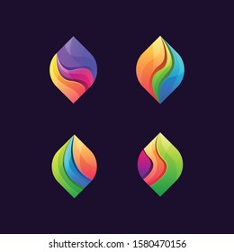 Abstract Cube Droplets Overlap Illustration Vector Design Template. Suitable for Creative Industry, Multimedia, entertainment, Educations, Shop, and any related business