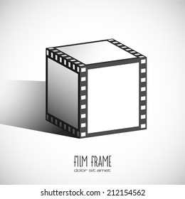 Abstract cube film frame