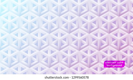 Abstract cube gradient background 