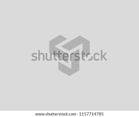 Abstract cube hexagon construction logo design. Geometric vector logo