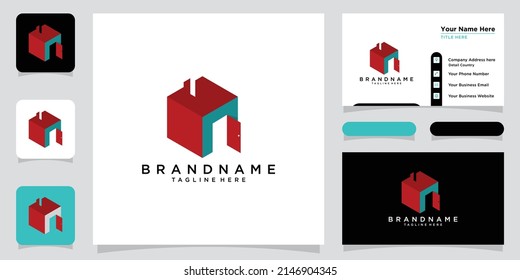 Abstract Cube Hexagon or Logo Box Design Vector Illustration