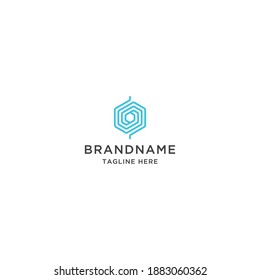 Abstract cube hexagon logo icon design template vector