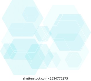 Abstract cube hexagon shape background