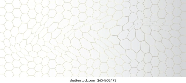 Fondo de forma de hexágono de cubo Abstractas. Diseño de Anuncio de Vector. Patrón de hexágonos. Fondo abstracto geométrico con Elementos hexagonales simples. Médico. Anuncio de arte digital Vector