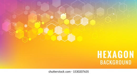 Abstract cube hexagon shape innovative concept background