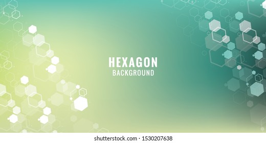 Abstract cube hexagon shape innovative concept background