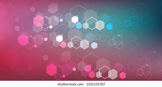 
Abstract cube hexagon shape innovative concept background