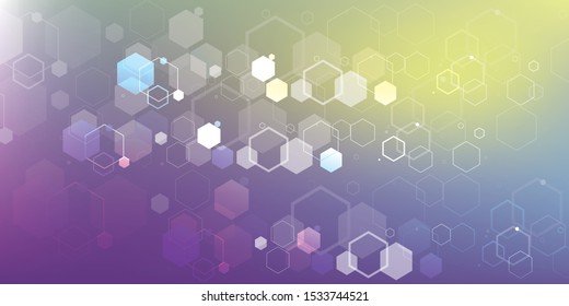 Abstract cube hexagon shape innovative concept background