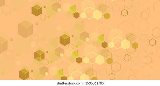 
Abstract cube hexagon shape innovative concept background