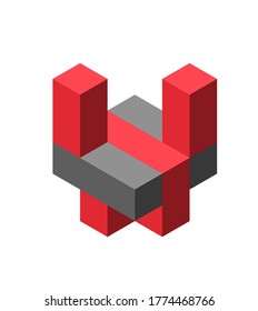 Abstract cube logo for design creative illustration presentation of business card invitation template