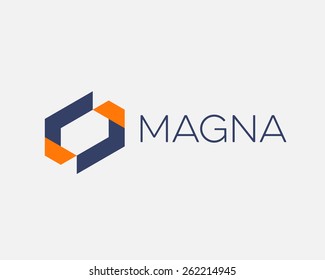 Abstract cube logo design template. Geometric sign. Universal vector icon