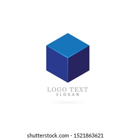 Abstract Cube Logo. Symbol & Icon Vector Template.