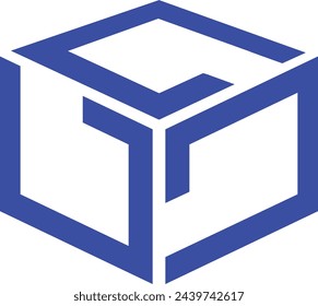 Abstract cube logo symbol or icon for logo design. Vector illustration EPS.