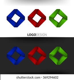 Abstract Cube Logo template. Corporate icon such as logotype. Creative stock vector template