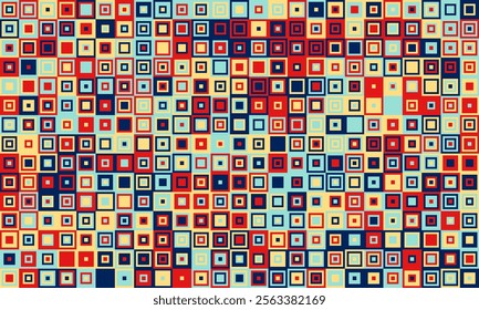 Abstract cube mosaic with structured colors and elegant simplicity. Ideal for textiles, creative prints, and decorative backgrounds.