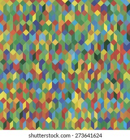Abstract cube mosaic varicolored background 