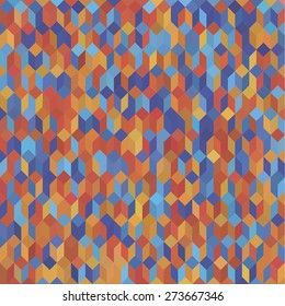 Abstract cube mosaic varicolored background 