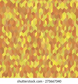 Abstract cube mosaic yellow colored background 