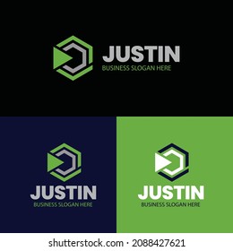 Símbolo abstracto de cubo logotipo geométrico
