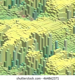 Abstract cubes background for design. Vector EPS10 Yellow, green colors. 