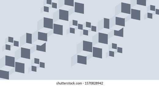 Abstract cubes background with gray color