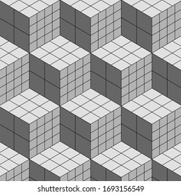 abstract cubes background. gray texture with squares
