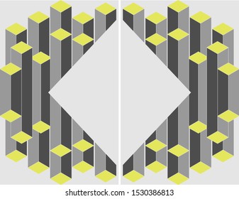 Abstract cubes modern vector background


