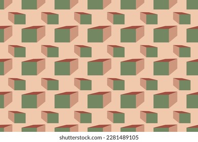 abstract cubes stylish geometry seamless vector pattern for design and decoration