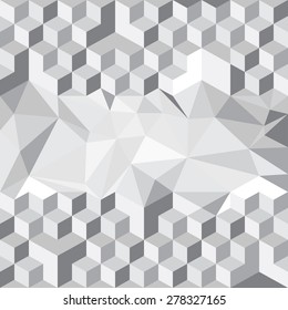 abstract cubes and triangles