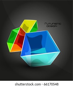 Cubos abstractos. Ilustración de vectores eps10